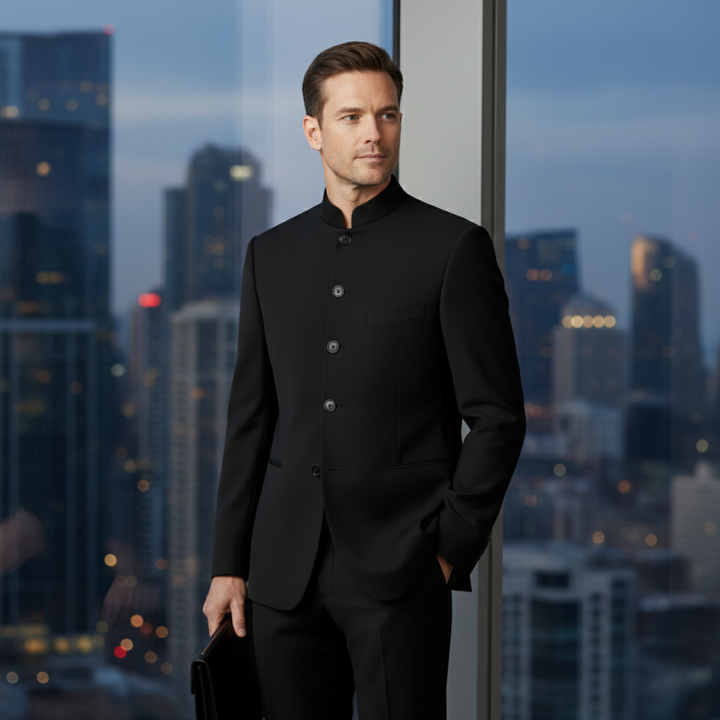 Stand Collar Slim Fit Blazer