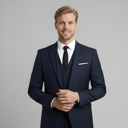 Slim Fit Three-Piece Formal Suit