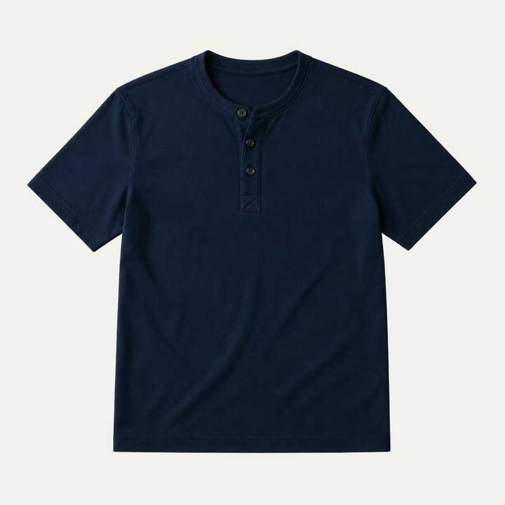 Casual Henley Summer Polo Shirt