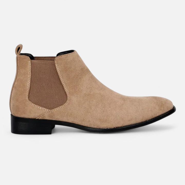 Suede-Look Chelsea Boots with Square Toe