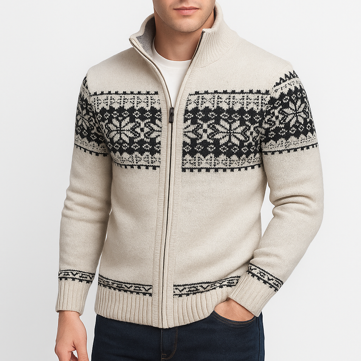 Men’s knit-blend Zip Cardigan