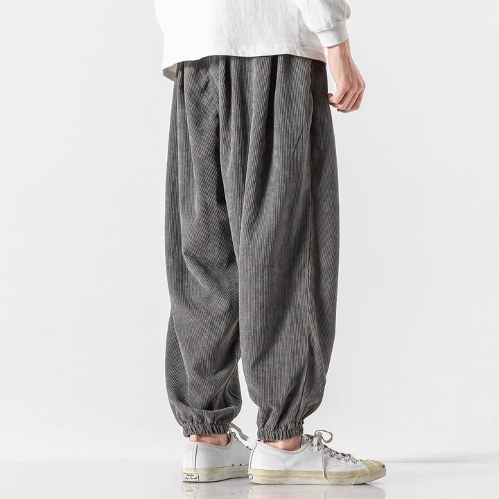 Wide-Wale Corduroy-Look Trousers