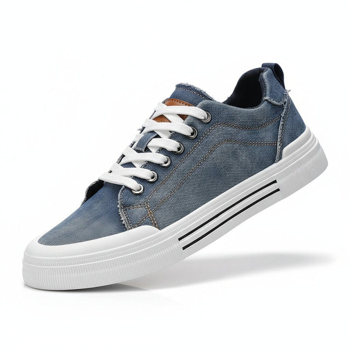 Denim-Look Low-Top Sneakers