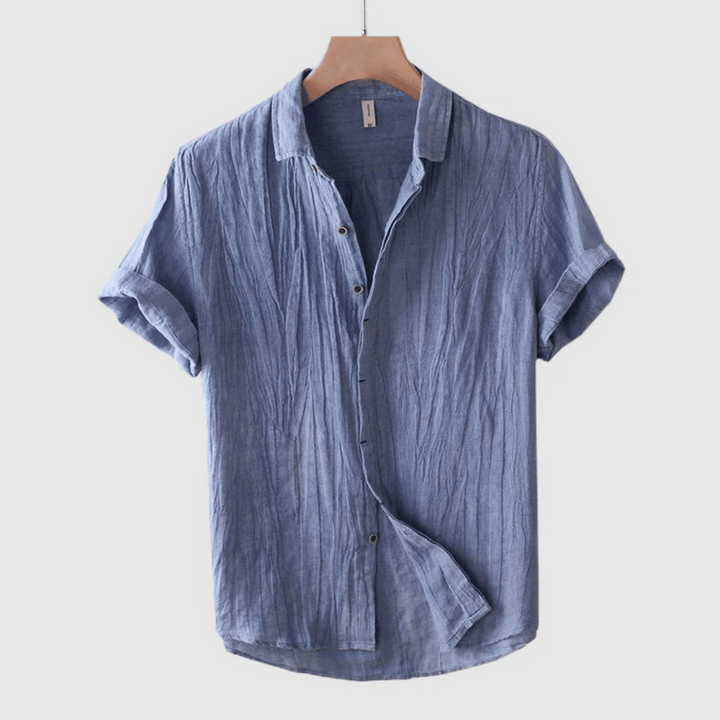 Short Sleeve Linen-Look Shirt