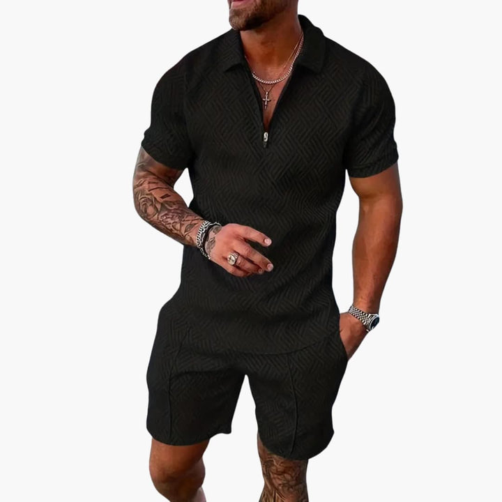 Quarter-Zip Shirt and Shorts Set