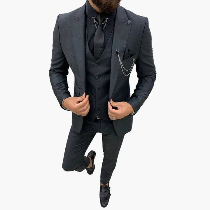 Slim Fit Three-Piece Suit Set
