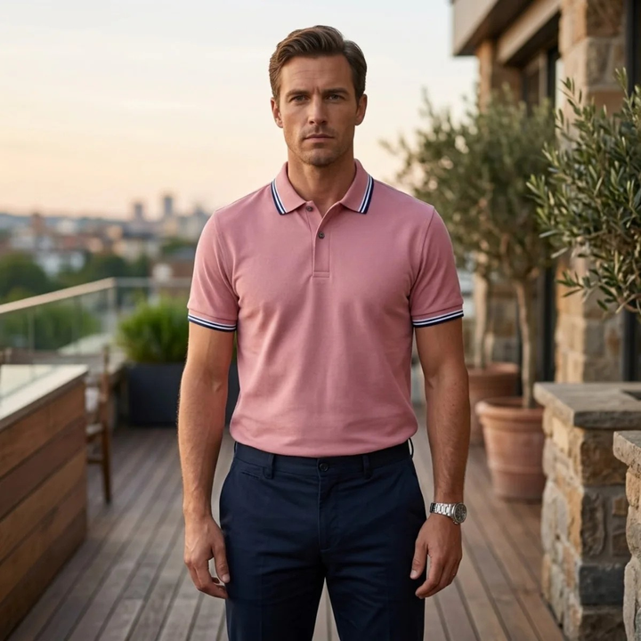 Clean Cotton-Feel Polo Shirt