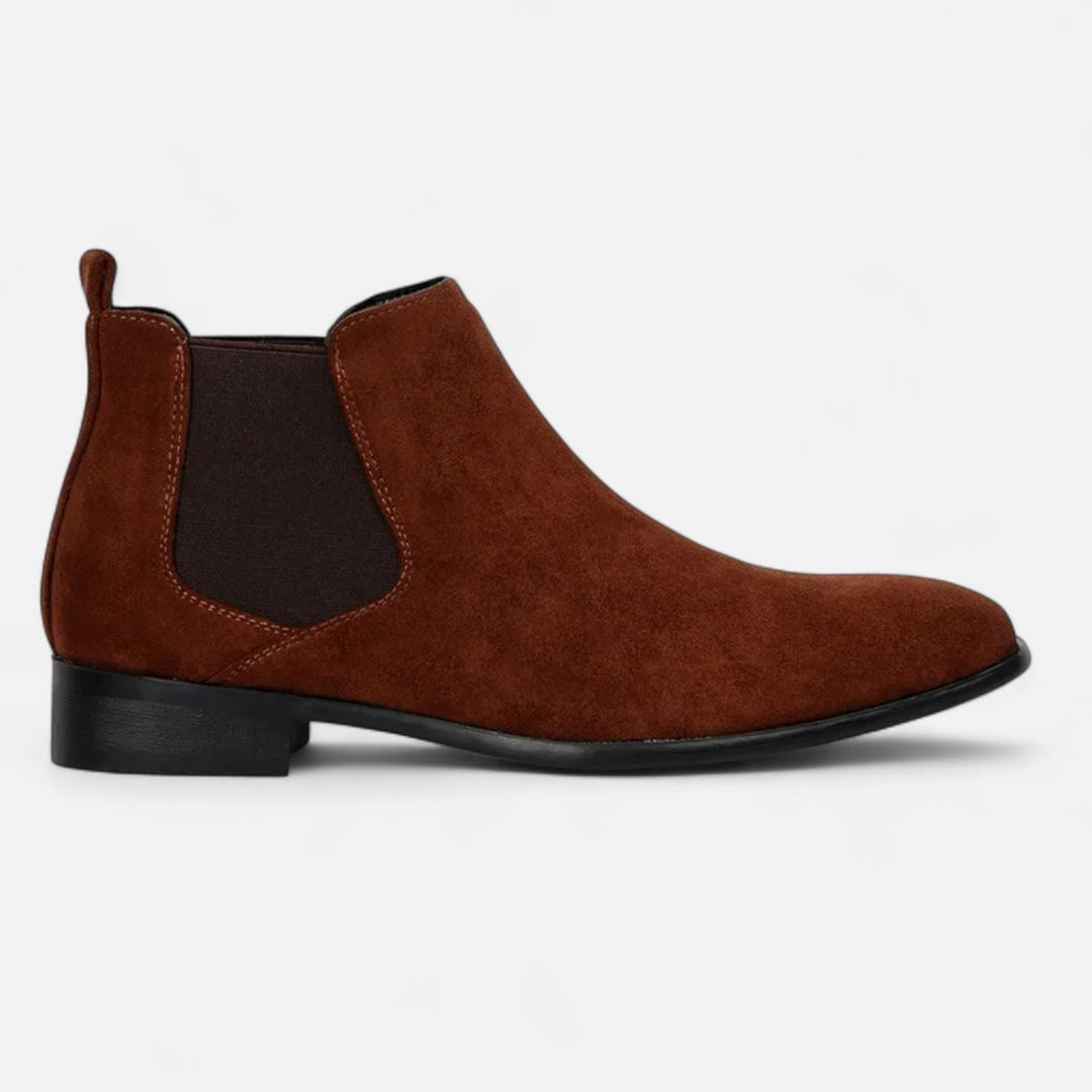 Suede-Look Chelsea Boots with Square Toe