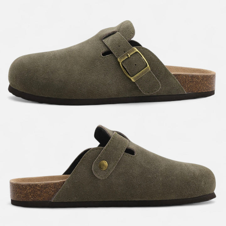Suede-Look Sculpted Mule Clogs