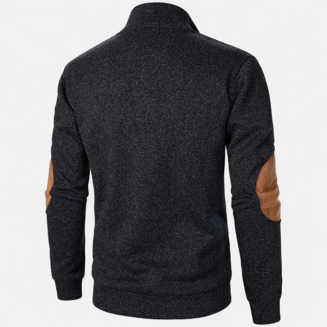 Men’s Stand Collar Button Knit Jumper