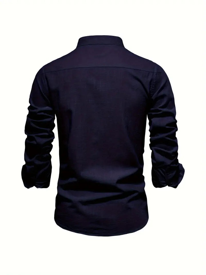 Stand Collar Button Front Shirt