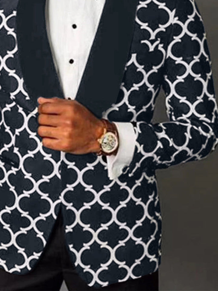 Patterned Blazer Formal Set