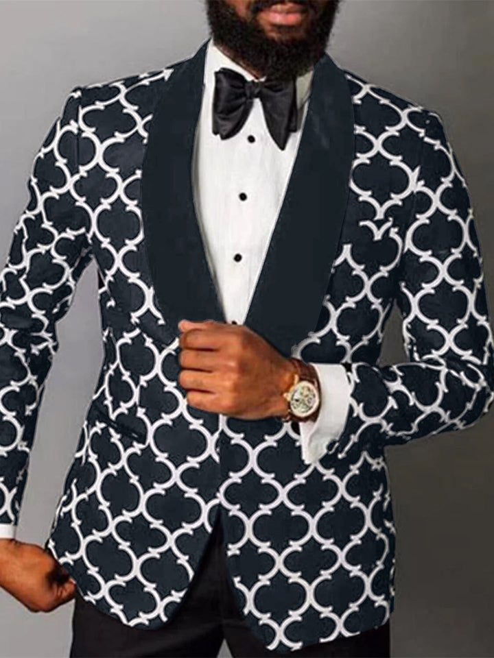 Patterned Blazer Formal Set