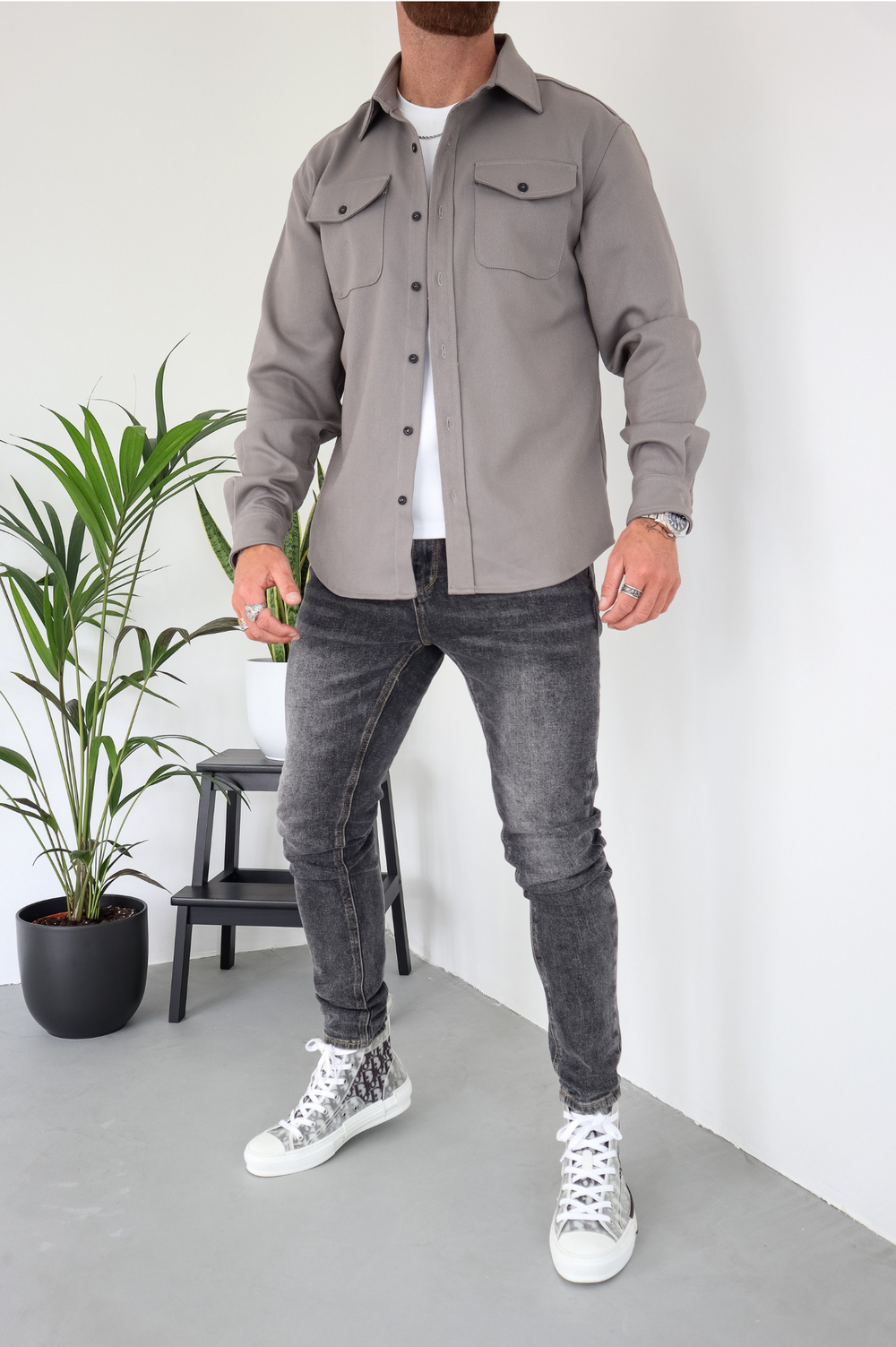 Utility Overshirt with Chest Pockets