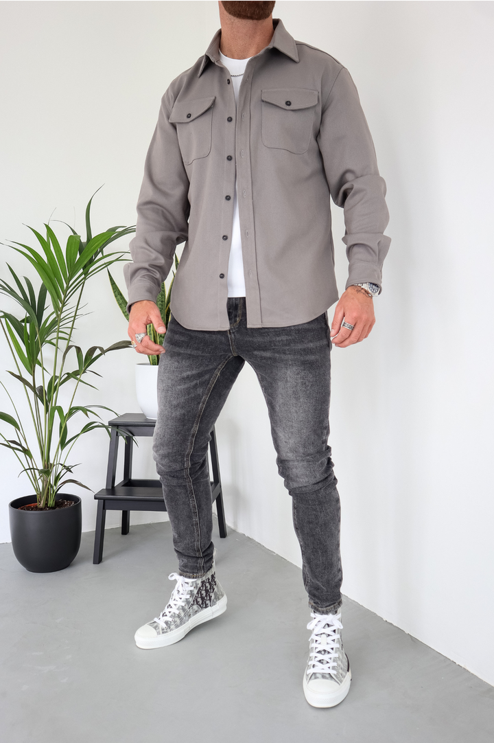 Utility Overshirt with Chest Pockets