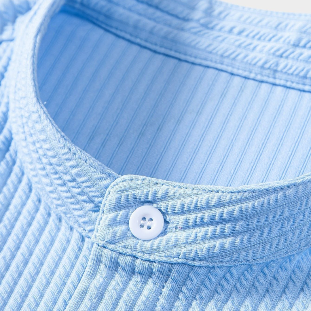 Textured Stand Collar Shirt