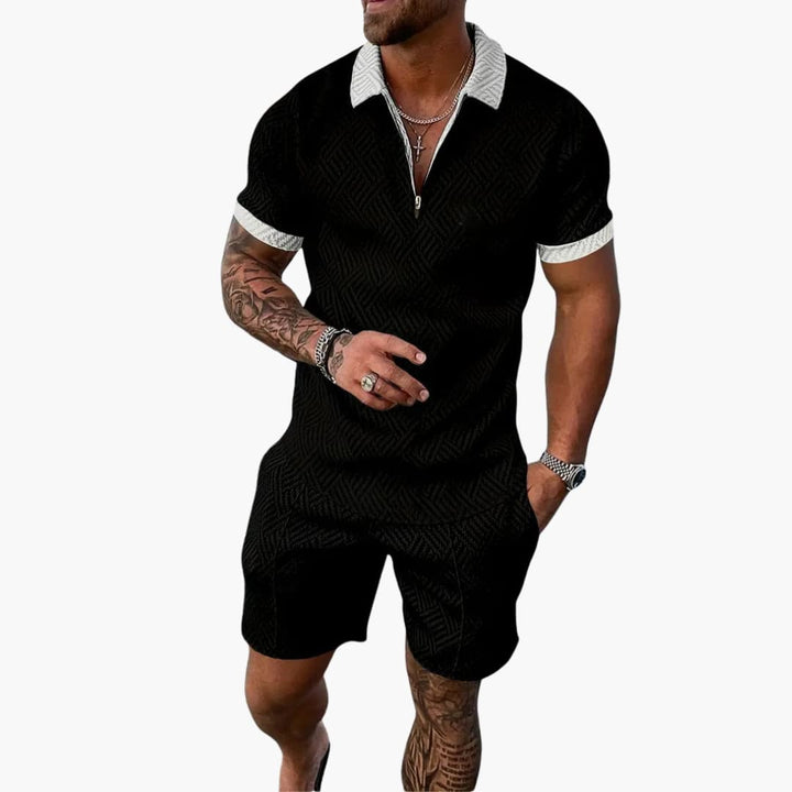 Quarter-Zip Shirt and Shorts Set