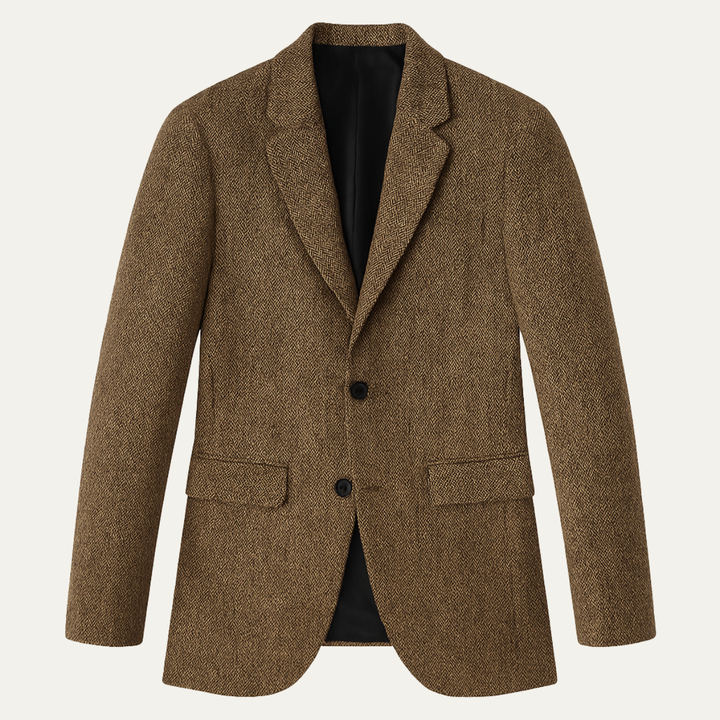 Herringbone Tweed-Style Blazer
