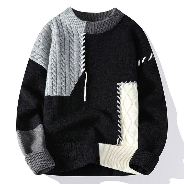 Men’s Contrast Stitch Knit Sweater