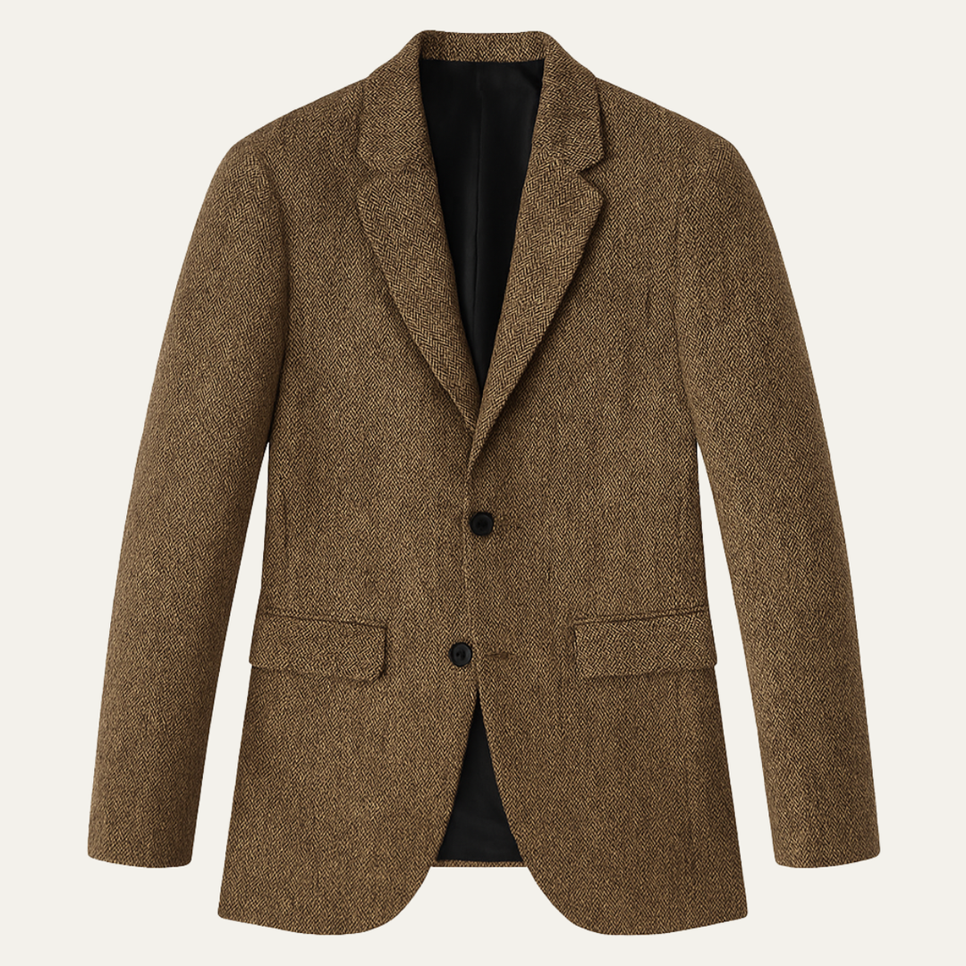 Classic Herringbone Blazer