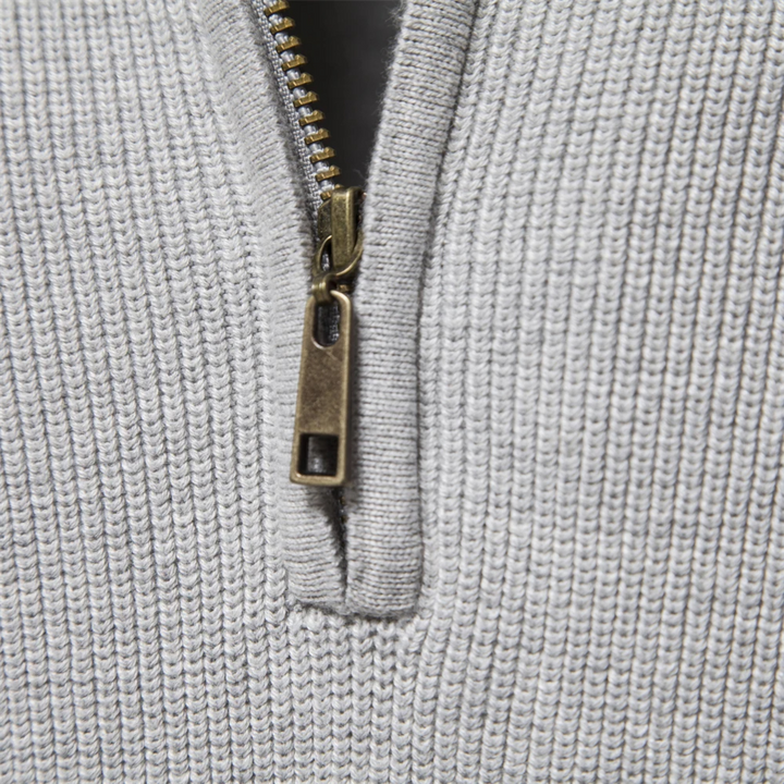 Men’s Textured Half-Zip Knit Sweater