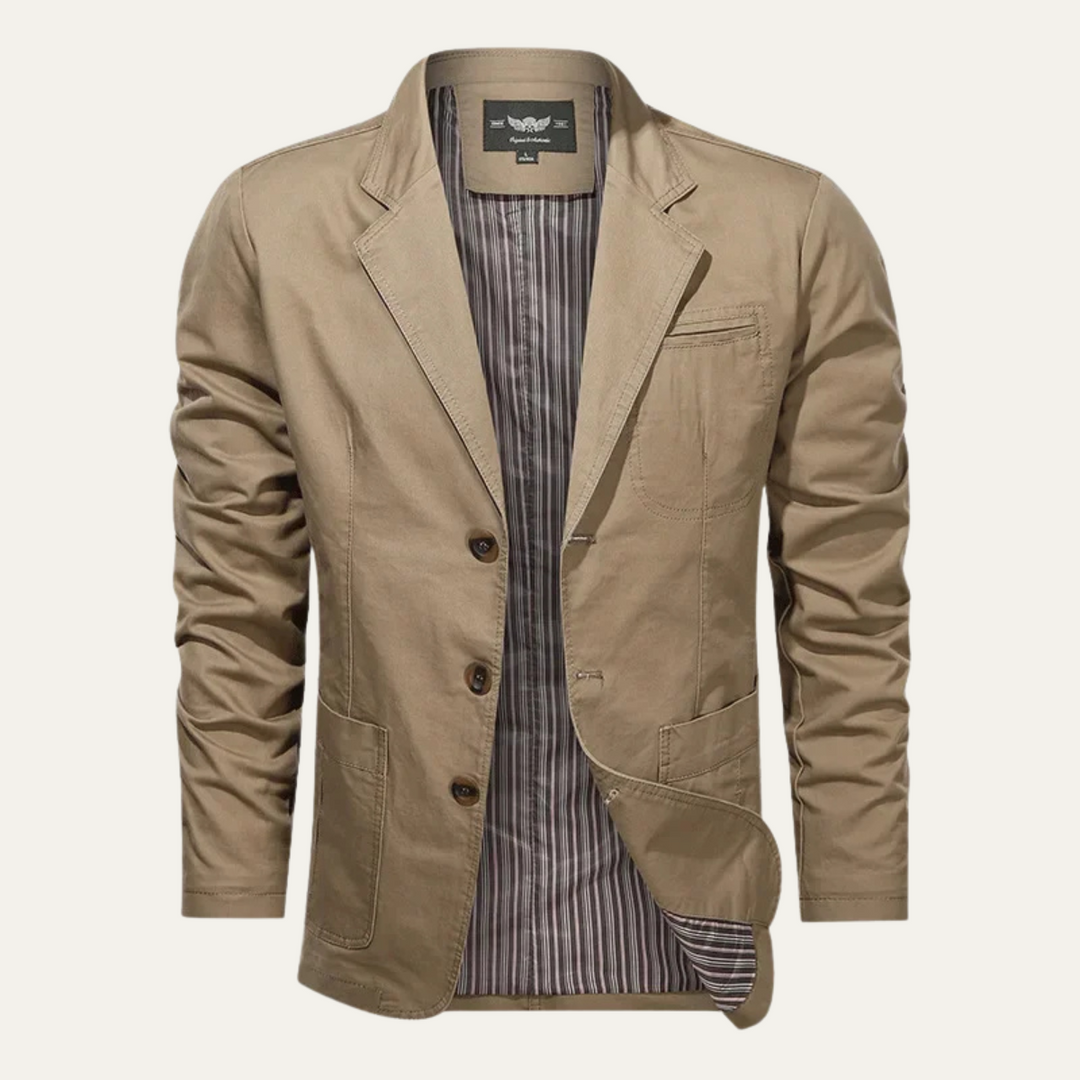 Lightweight Cotton-Feel Casual Blazer