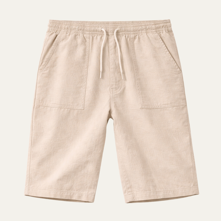 Drawstring Three-Quarter Shorts