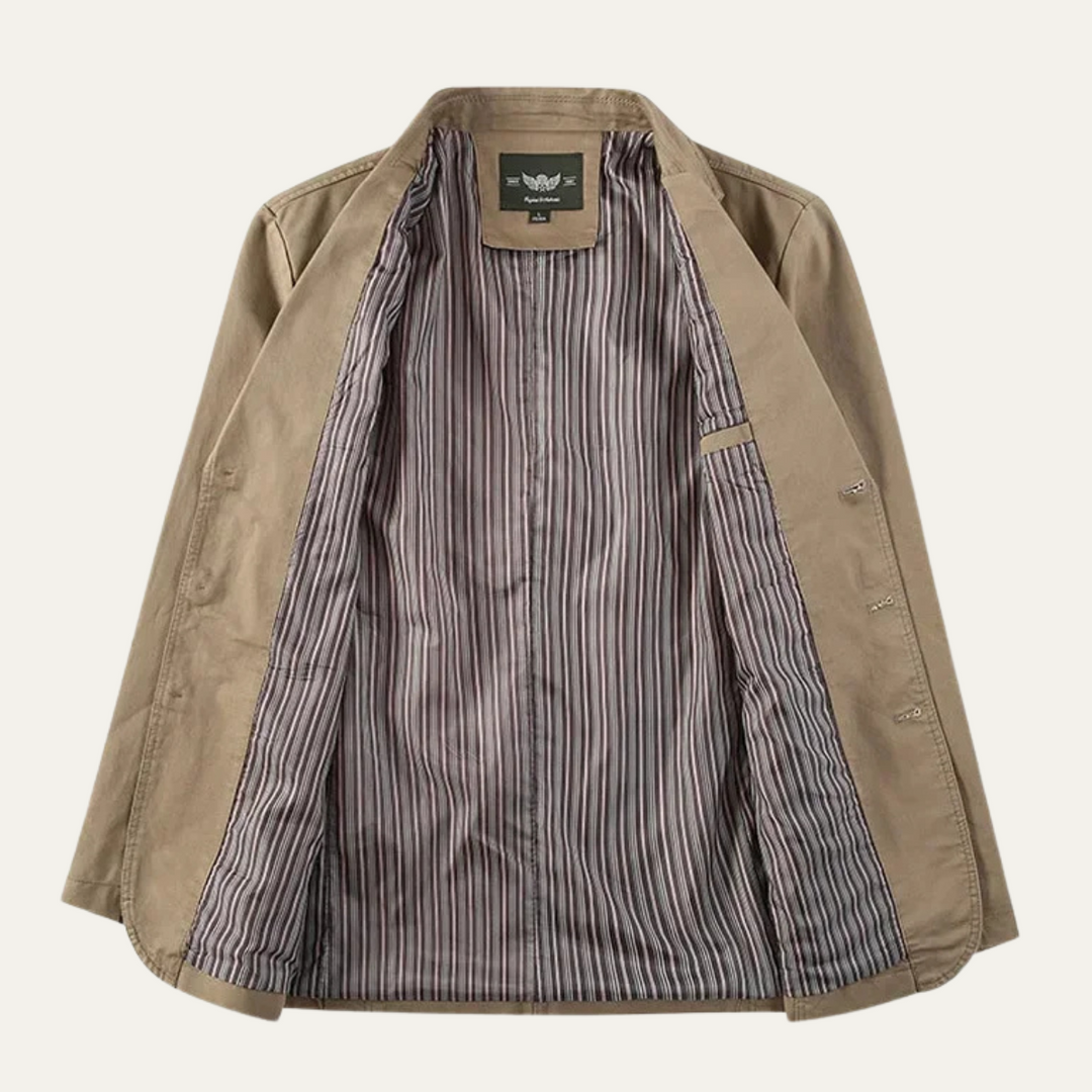 Lightweight Cotton-Feel Casual Blazer