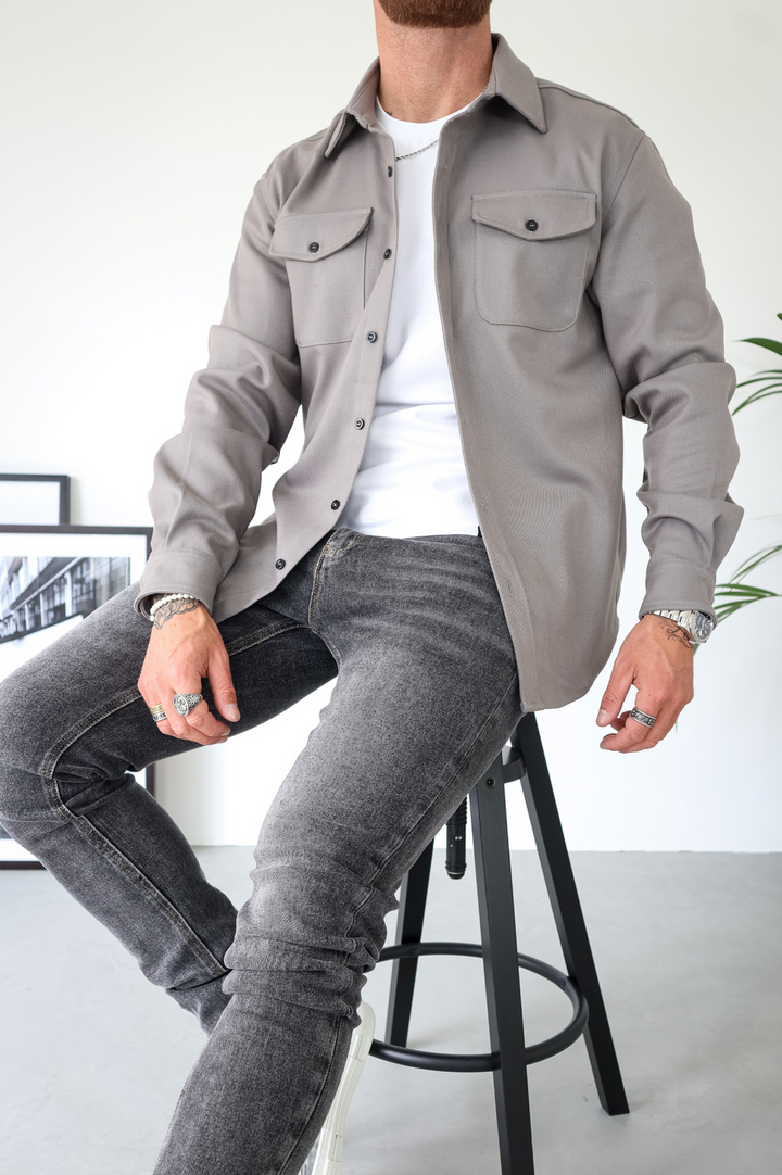 Utility Overshirt with Chest Pockets