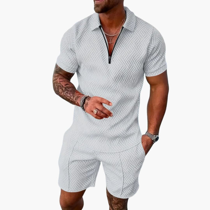 Quarter-Zip Shirt and Shorts Set