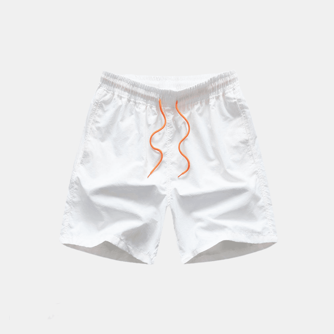 Patchwork Print Shirt and Drawstring Shorts Set