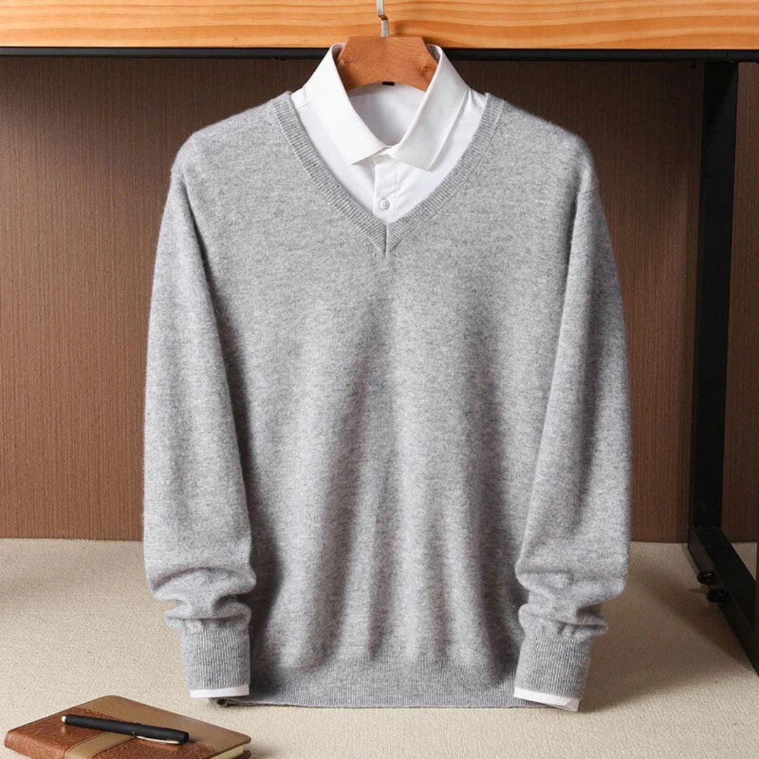 Merino-Look V-Neck Sweater
