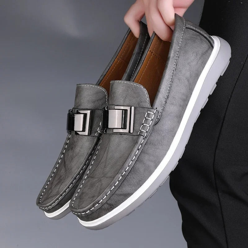Weathered Slip-On Loafers