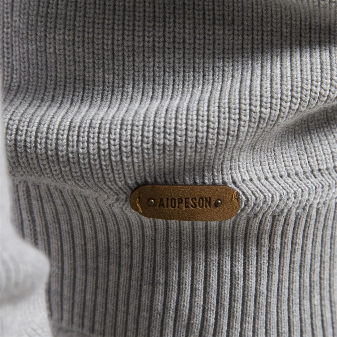 Men’s Textured Half-Zip Knit Sweater