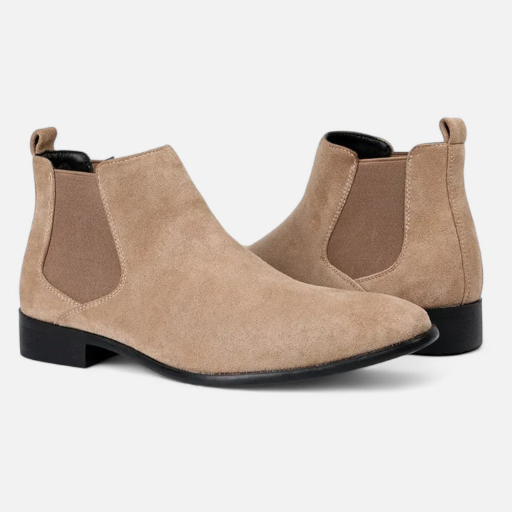 Suede-Look Chelsea Boots with Square Toe