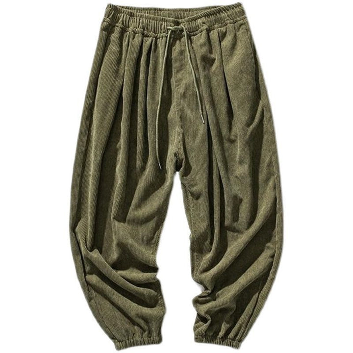 Wide-Wale Corduroy-Look Trousers