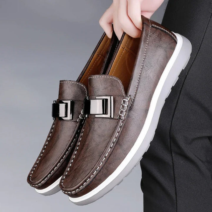 Weathered Slip-On Loafers
