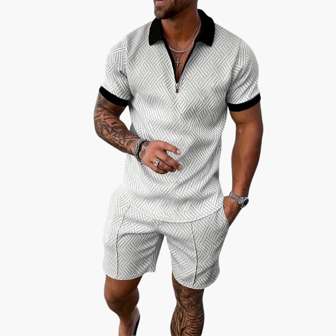 Quarter-Zip Shirt and Shorts Set