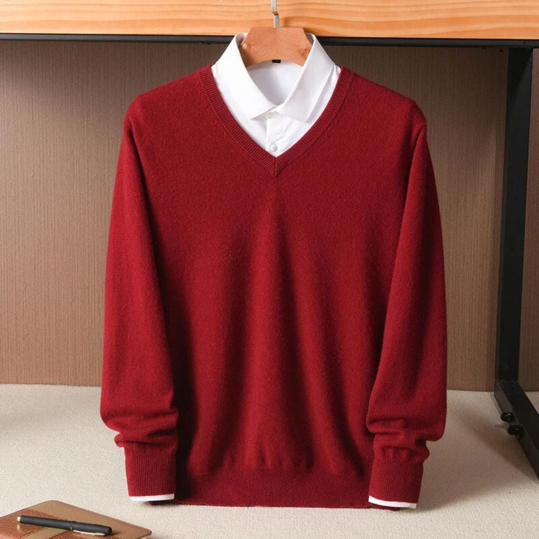 Merino-Look V-Neck Sweater