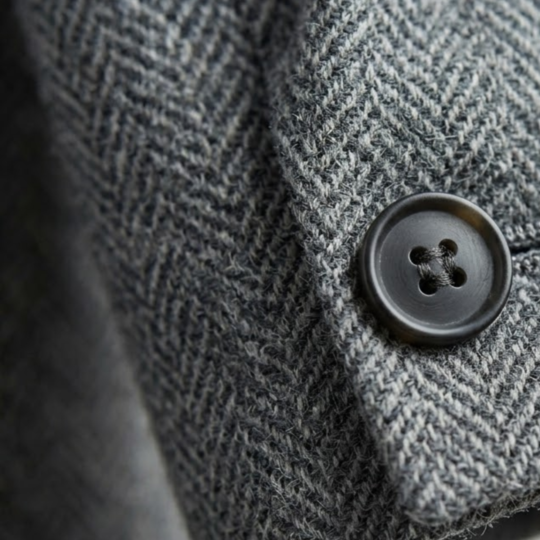 Herringbone Single Breasted Blazer