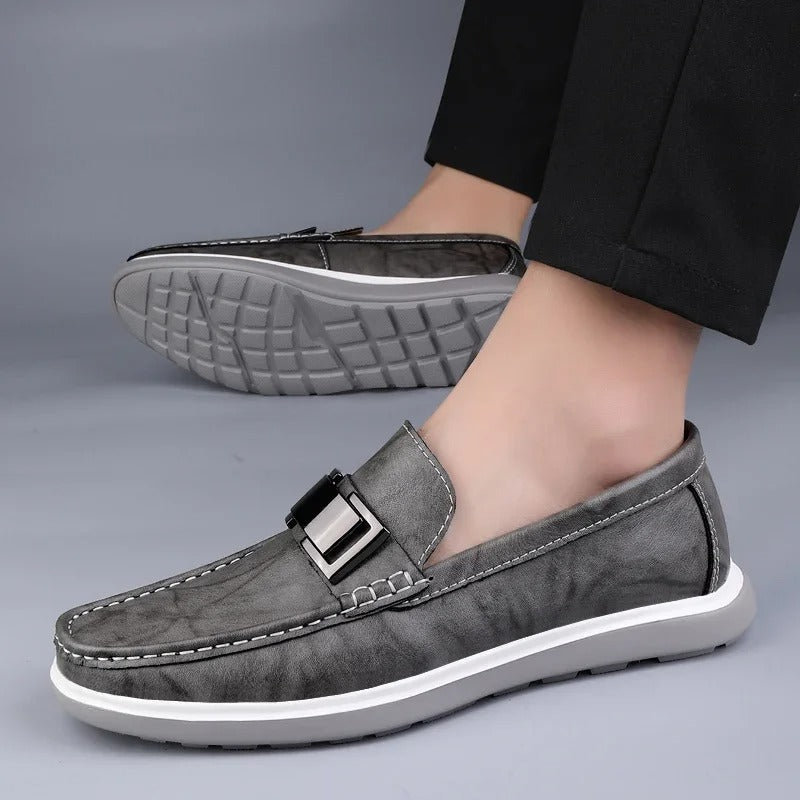 Weathered Slip-On Loafers