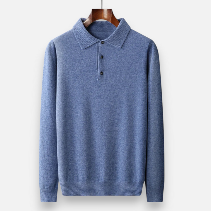 Merino Knit Polo Sweater