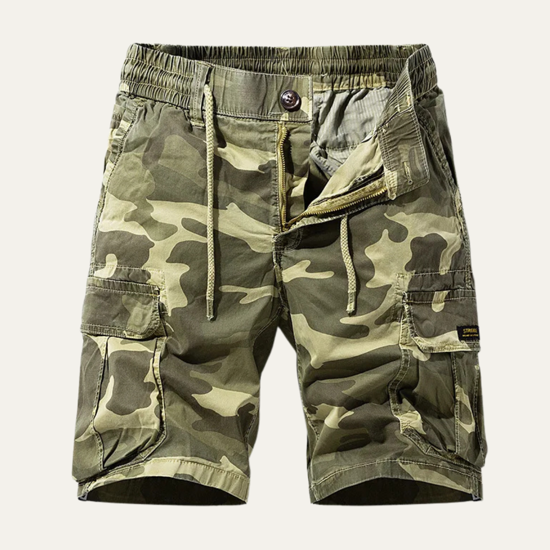 Multi-Pocket Camo Cargo Shorts