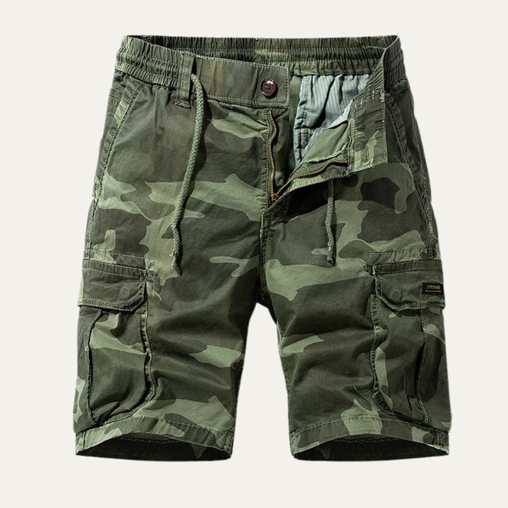 Multi-Pocket Camo Cargo Shorts