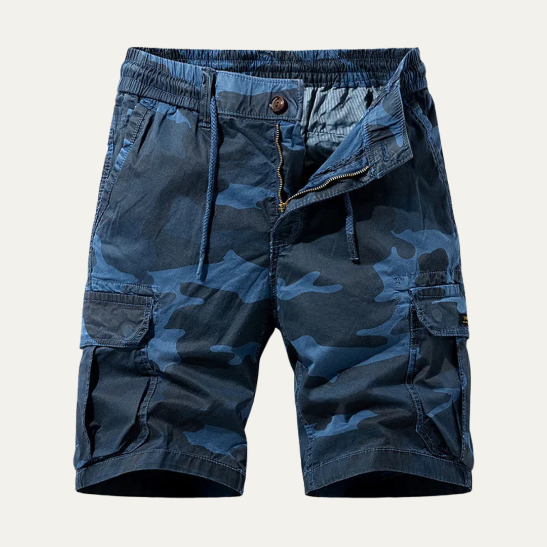 Multi-Pocket Camo Cargo Shorts