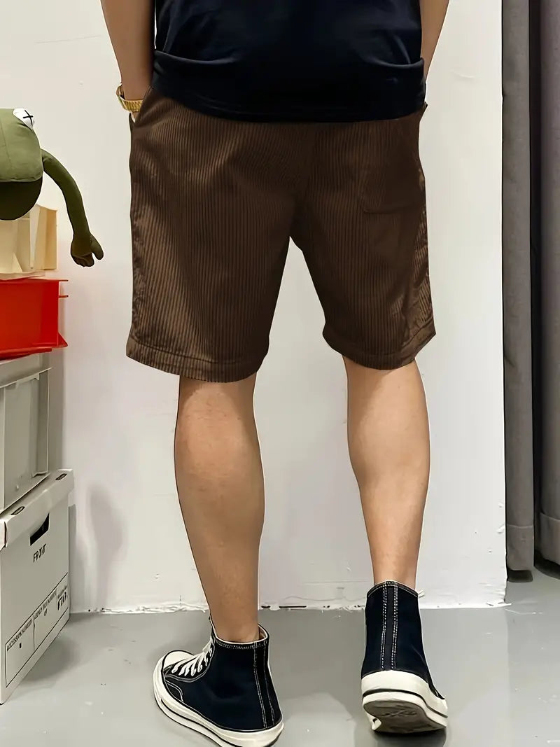 Corduroy-Look Drawstring Shorts
