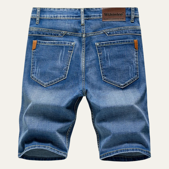 Straight Fit Denim Shorts