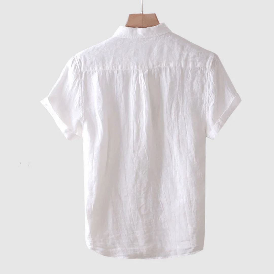 Short Sleeve Linen-Look Shirt