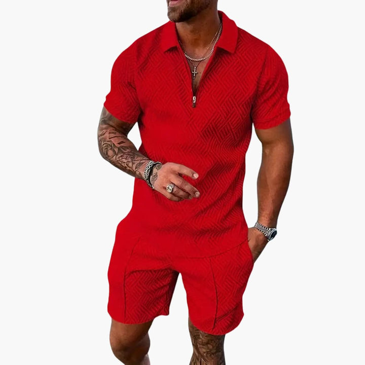 Quarter-Zip Shirt and Shorts Set