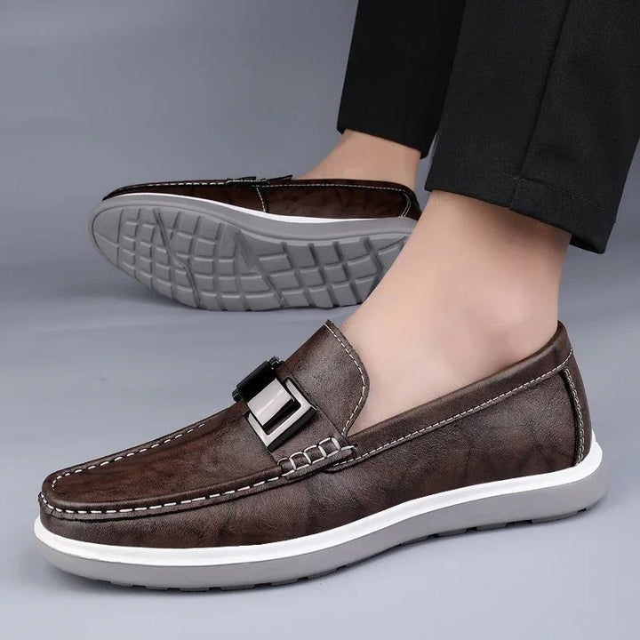 Weathered Slip-On Loafers